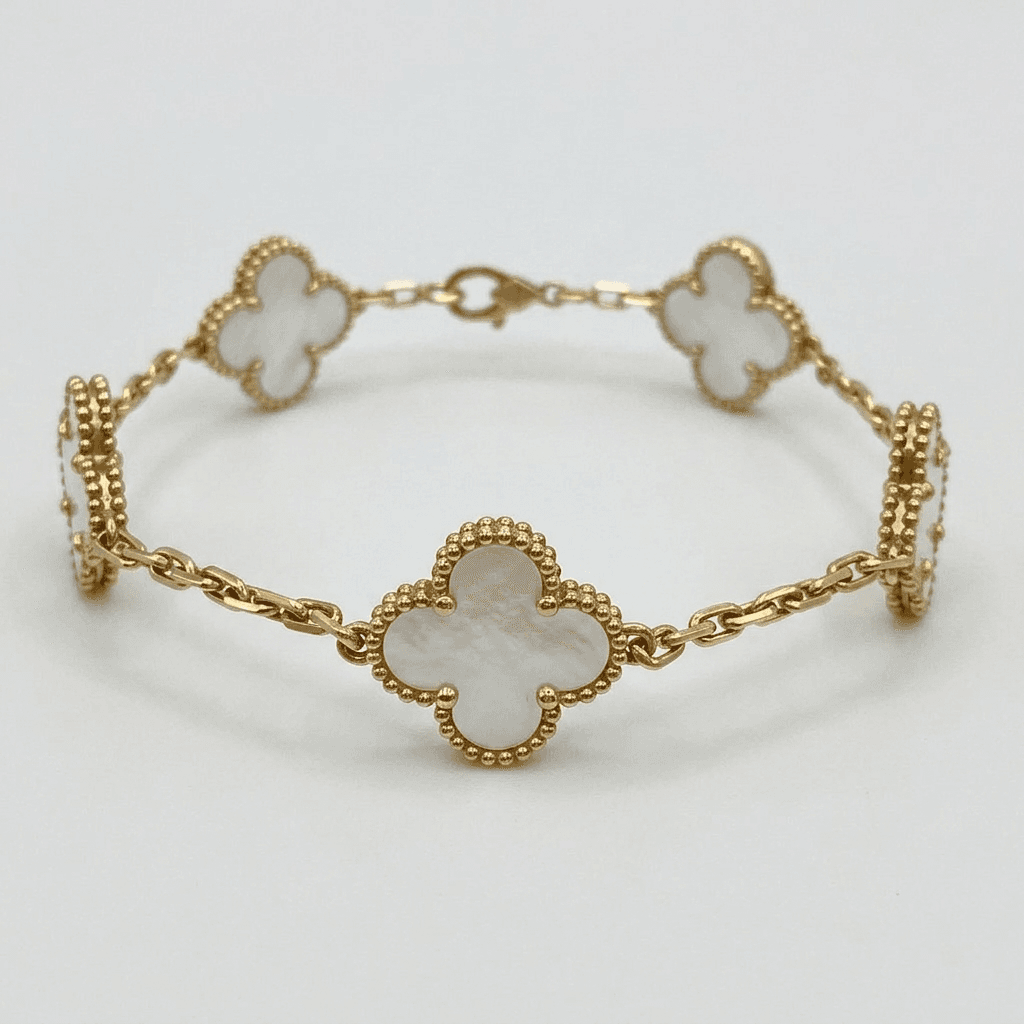 Van Cleef & Arpels - Vintage Alhambra 5 motifs BRACELET - AU750 - Mother-of-Pearl