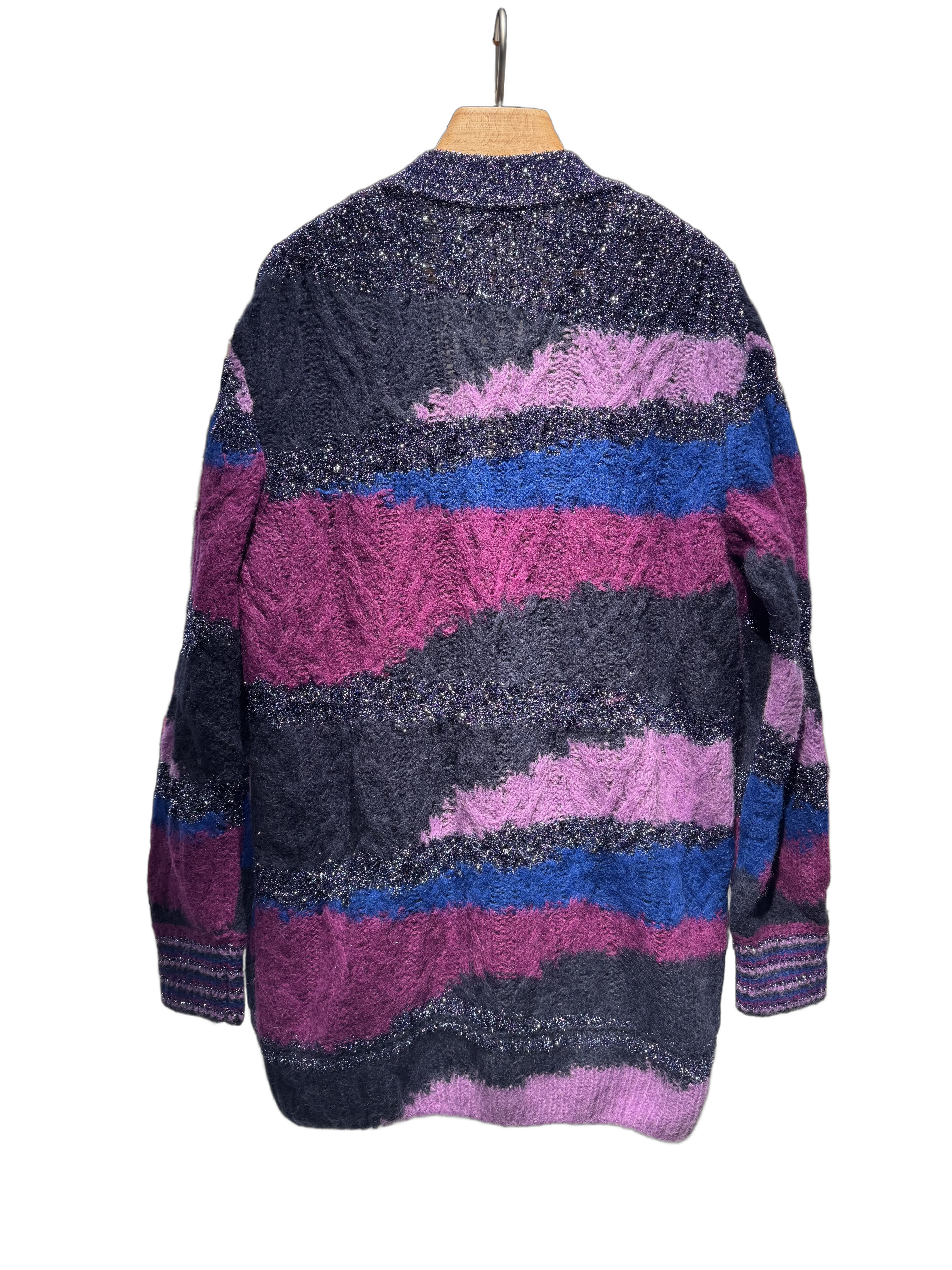 CHANEL - Alpaca Blend Metallic Mix Knit Cardigan - MULTI 36
