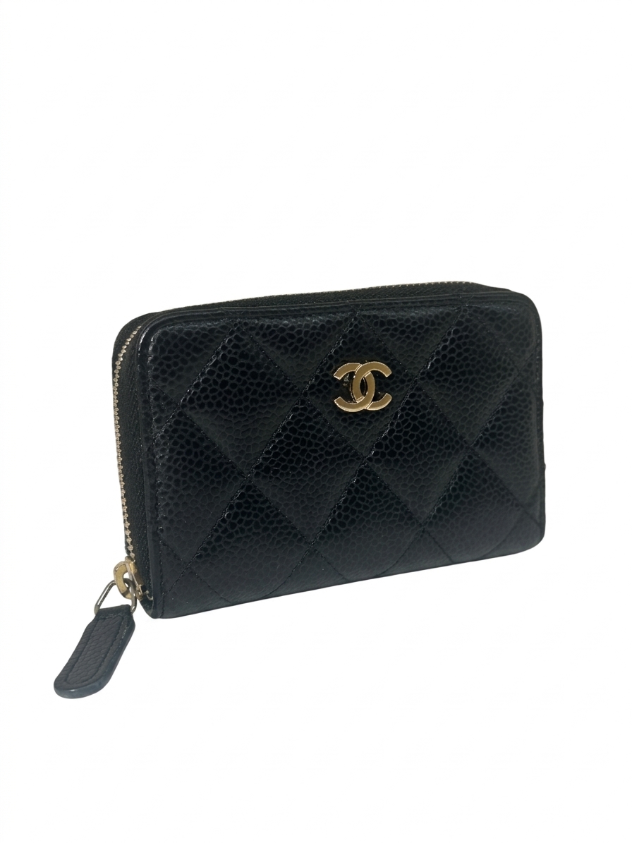 CHANEL - Classic Zip Coin Purse - BLACK