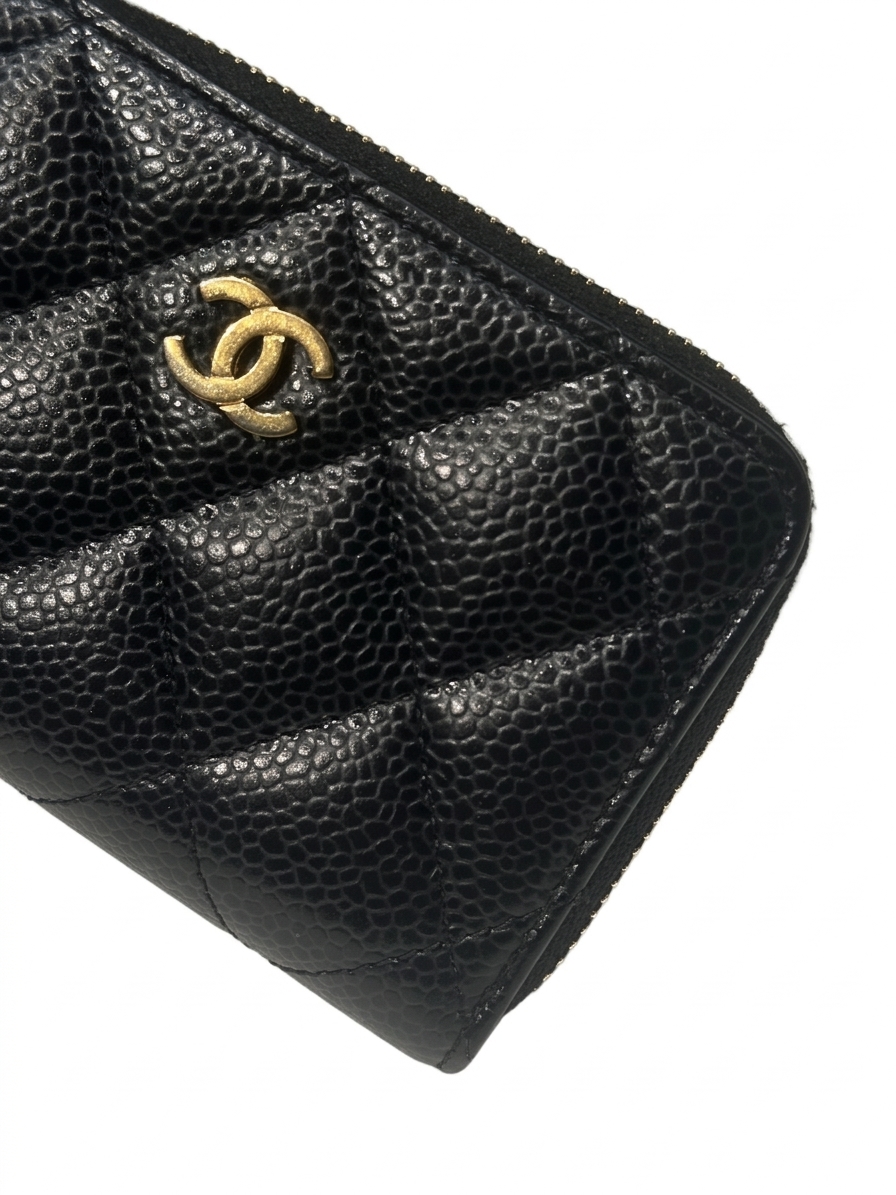 CHANEL - Classic Zip Coin Purse - BLACK